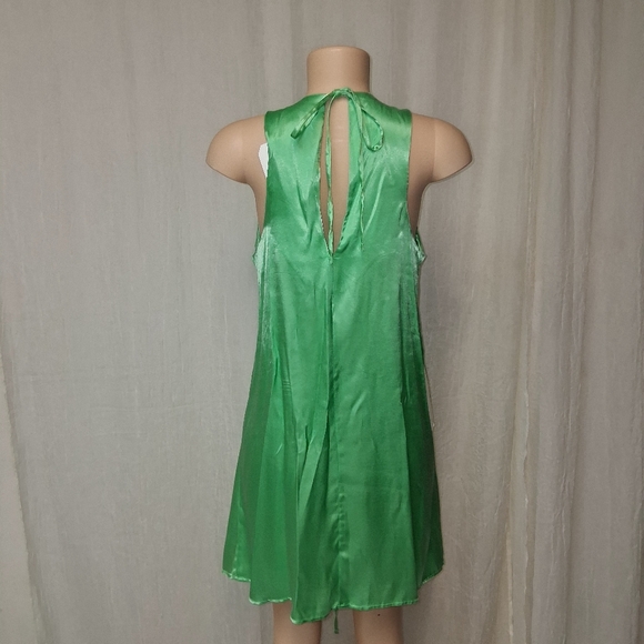 Topshop New  Asymmetrical  Green Dress Women Size US.10 - Picture 8 of 15